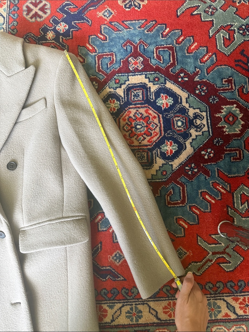 Aritzia Babaton Publication Wool Cashmere Double-Breasted Coat - Taupe (2XS) - Picture 10 of 12